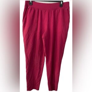 Sport Savvy Regular Ankle length Berry Colored French Terry Pull On Pants Sz M